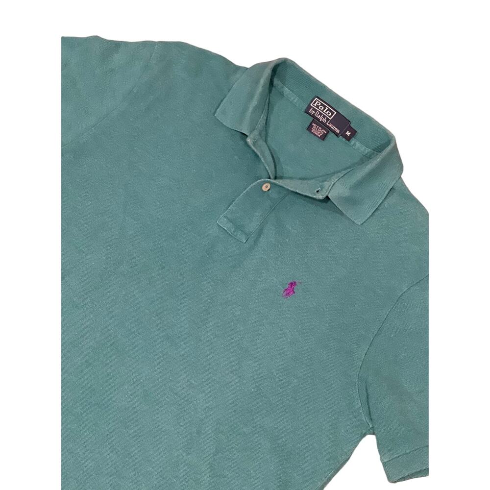 Polo Ralph Lauren Men's Teal Golf Polo Shirt Size Medium M 873-Y